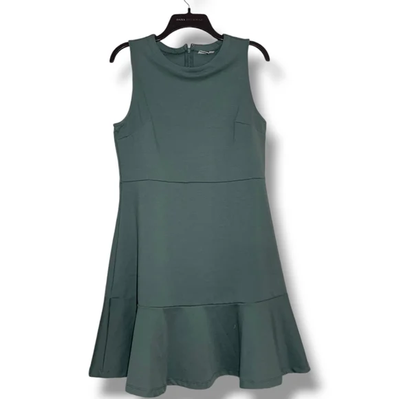 GAP Sage Green Sleeveless Flared Peplum Dress size 12 - Picture 5 of 13